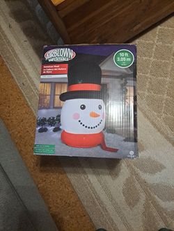 10 Ft Airblown Inflatable Snowman Head
