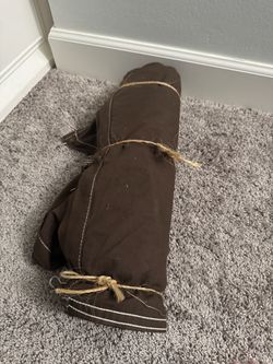 Brown Poplin Curtain Panels