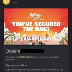 2 Rolling Loud LA Tickets 350 Each