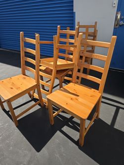 Ikea wood chairs