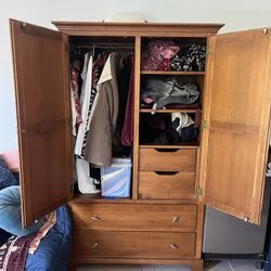 solid wood armoire 