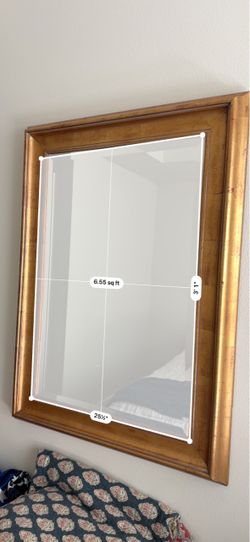 Gold beveled mirror