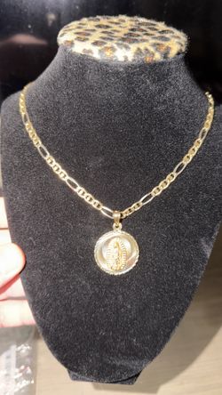 Cadena con dije 14k todo sólido