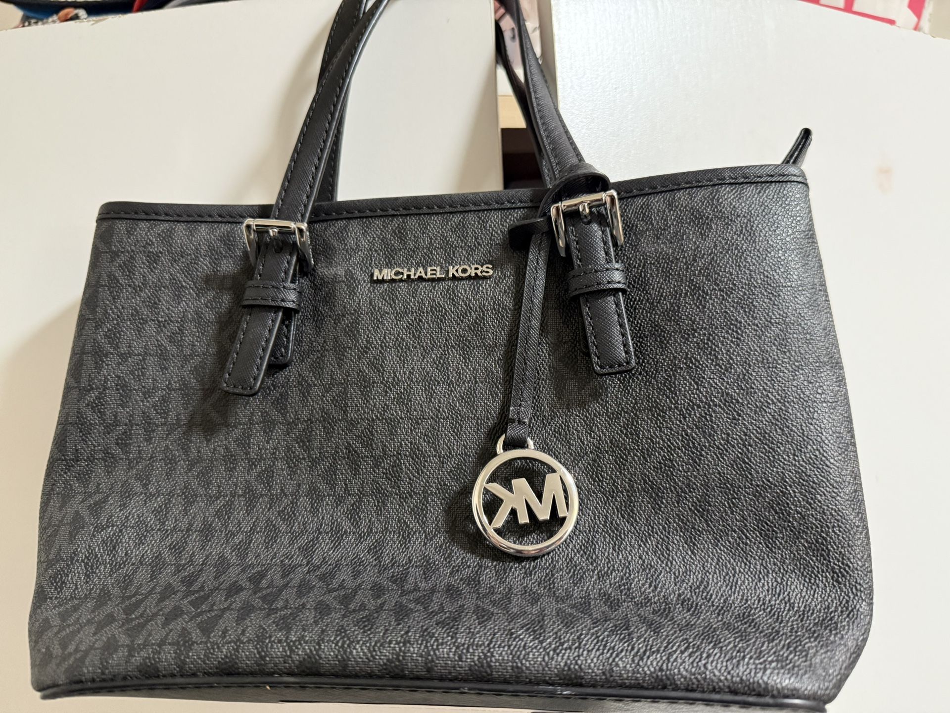 Michael Kors Black Logo Satchel Bag