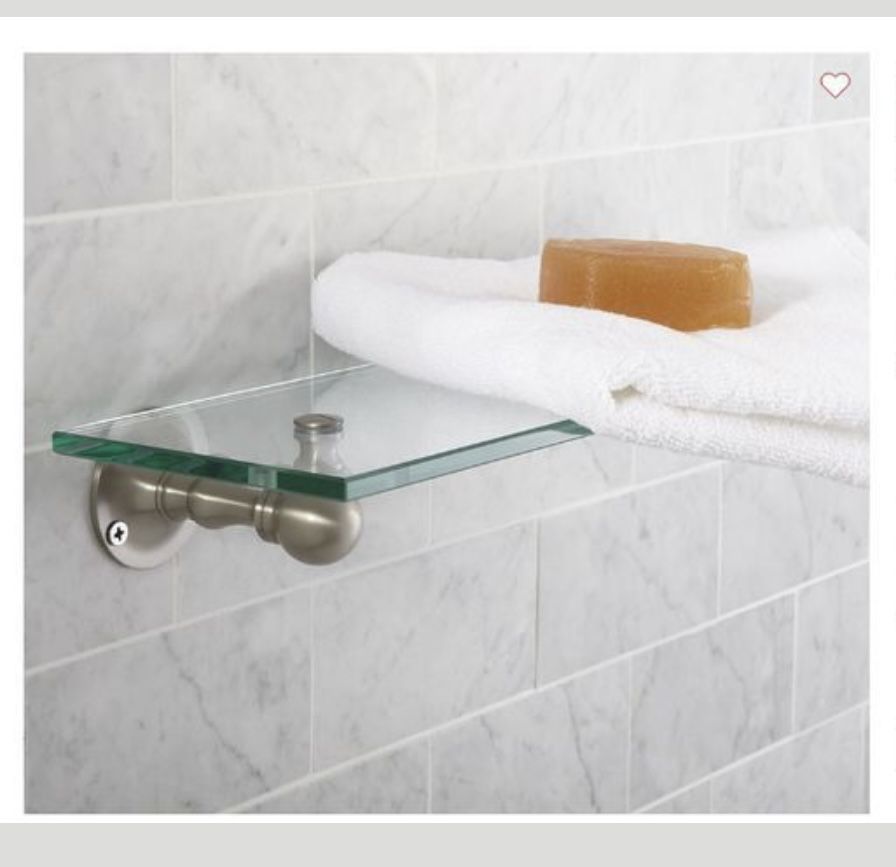 pottery barn Sussex glass shelves