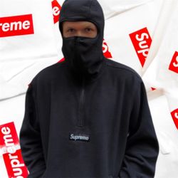 Supreme X Polartec Face mask Half zip Hoodie L