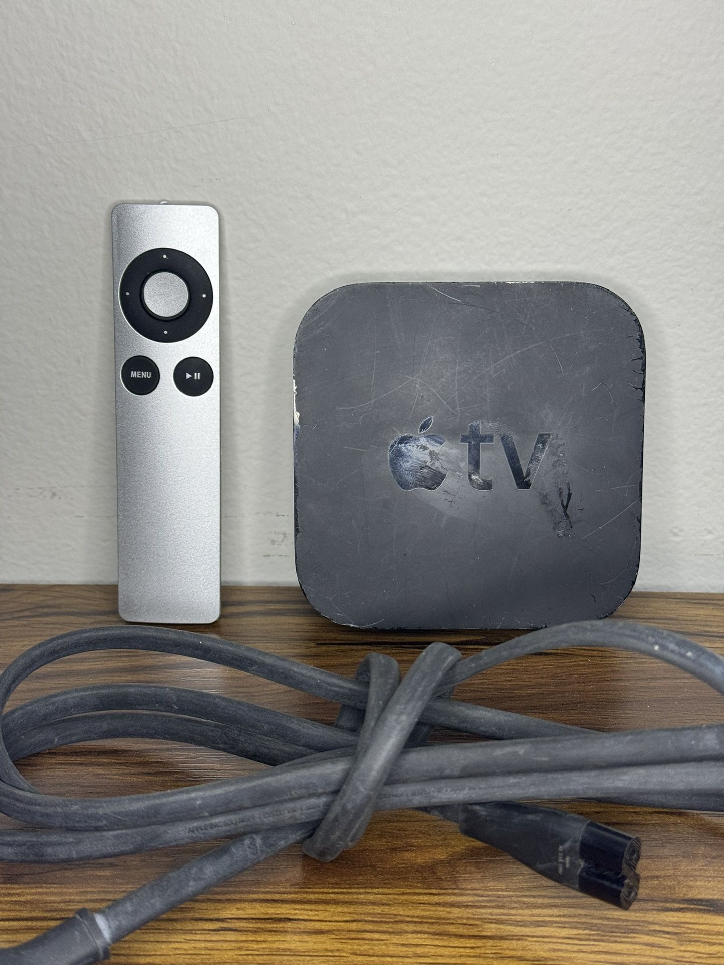 Apple TV With Remote And Power Cable 