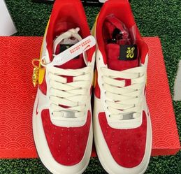Nike Air Force 1 Low Red Suede Sneakers
