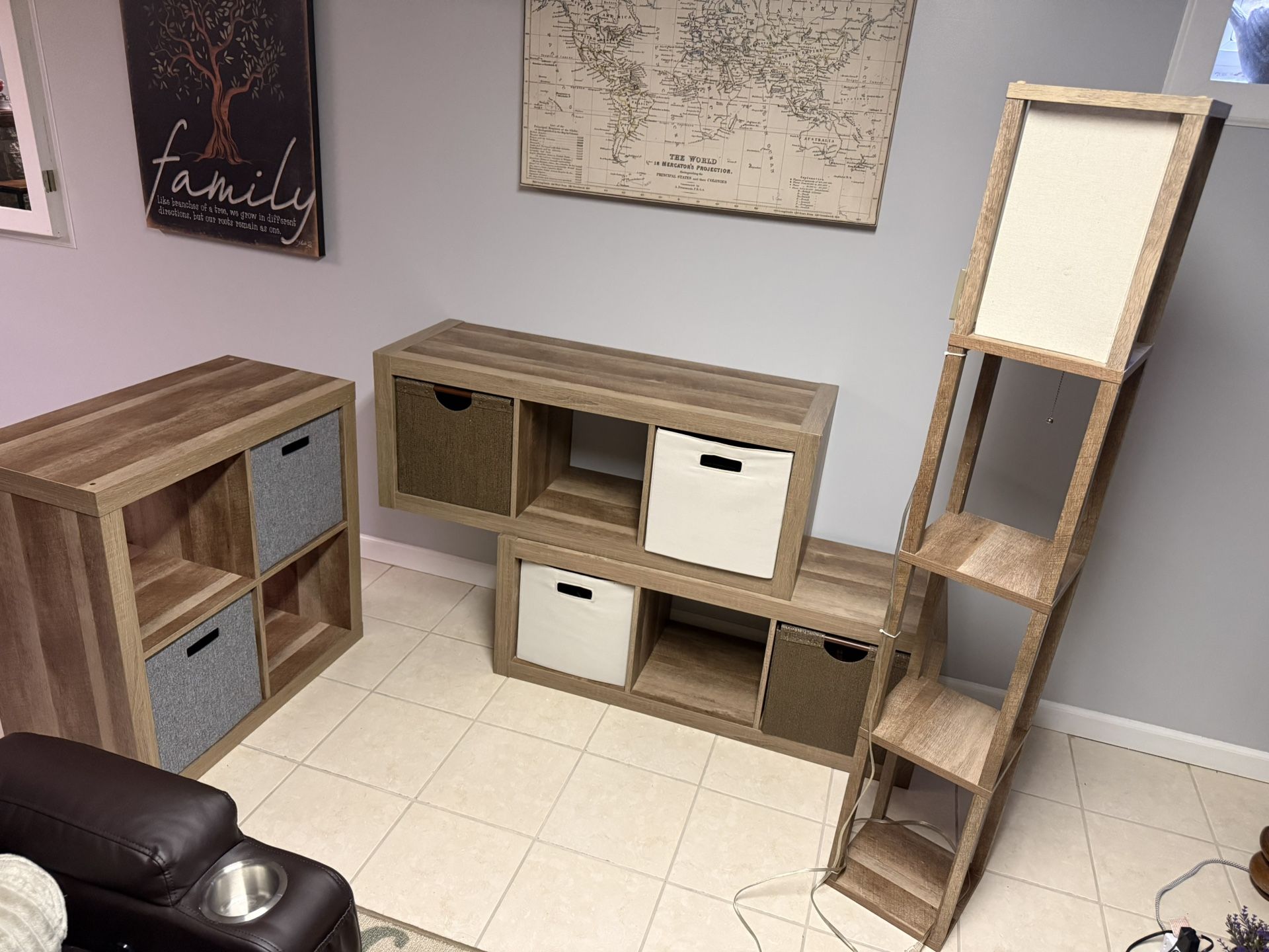 Cubic Storage Organizer and Lamp