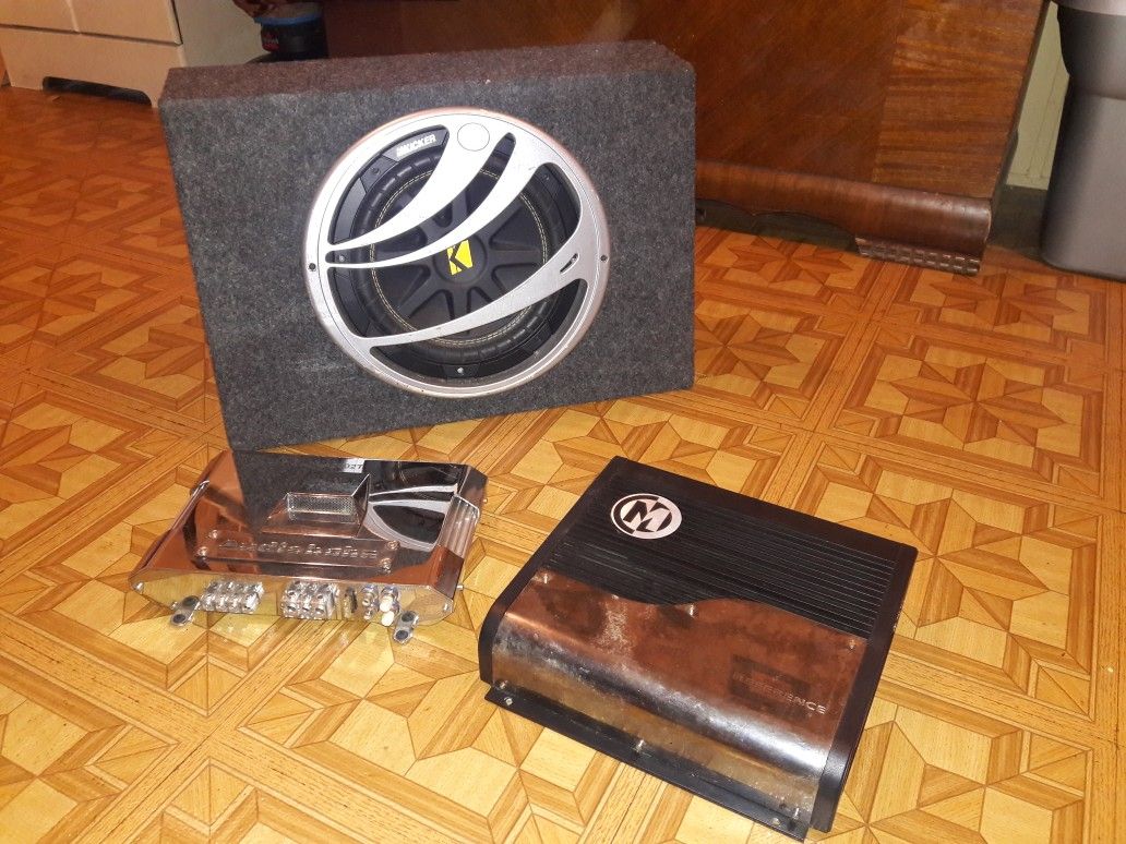 10 inch Kicker speaker and 500 watt Memphis amp and 300watt audiobahn 250 firm for all