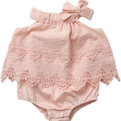 Baby Girls Jumpsuit Infant Bodysuit 0-6 months 