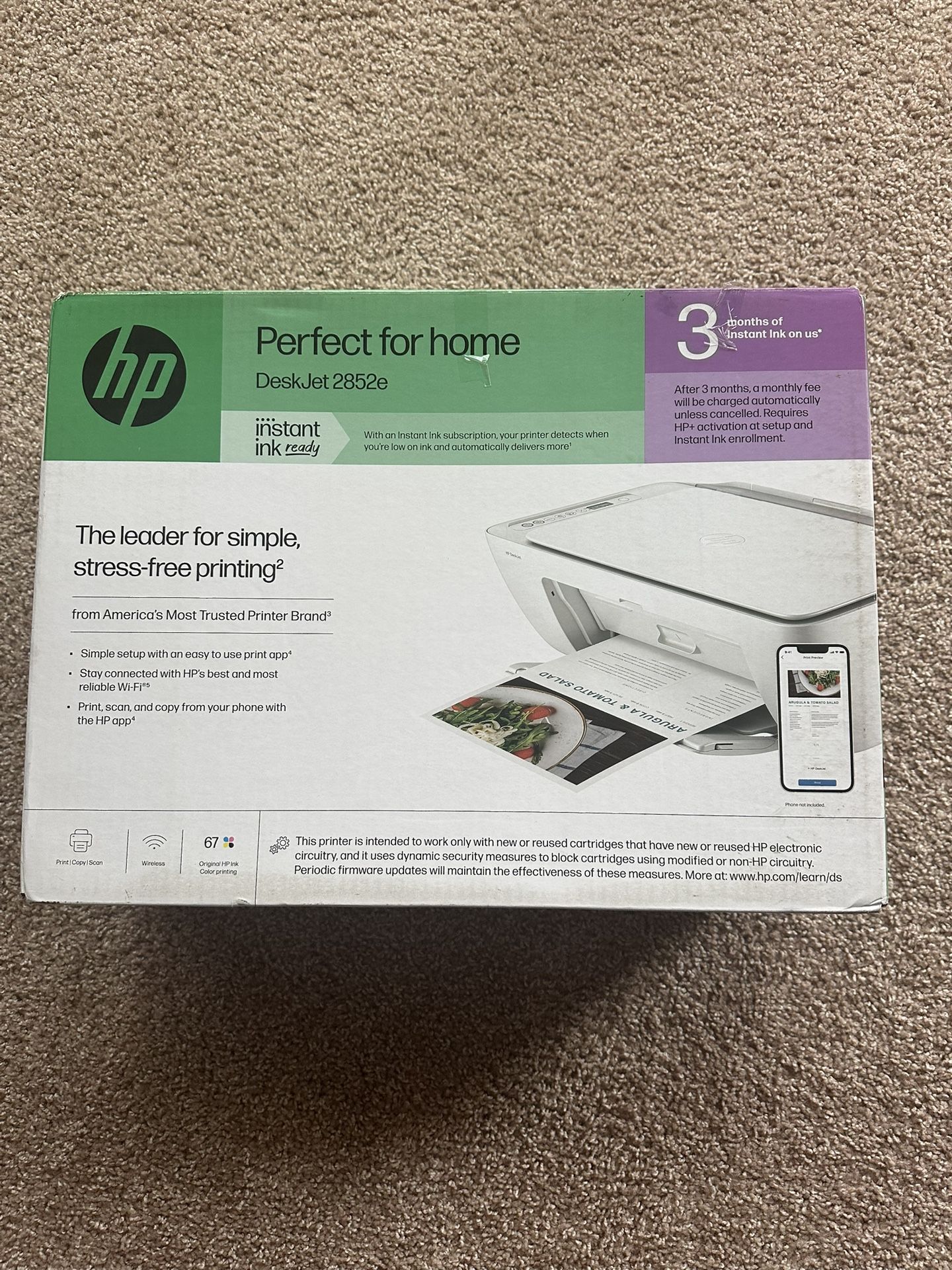 HP DeskJet 2852e Wireless All-in-One Color Inkjet Printer
