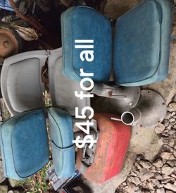 $45 for all, 3 boat seats with pedestals and a 5gal gas can