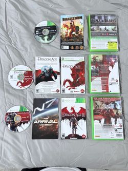 Dragon Age Xbox 360 Mixed Game Lot w/ Cases & Manuals (Origins, II, Inquisition)