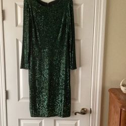 EMERALD GREEN HOLIDAY DRESS