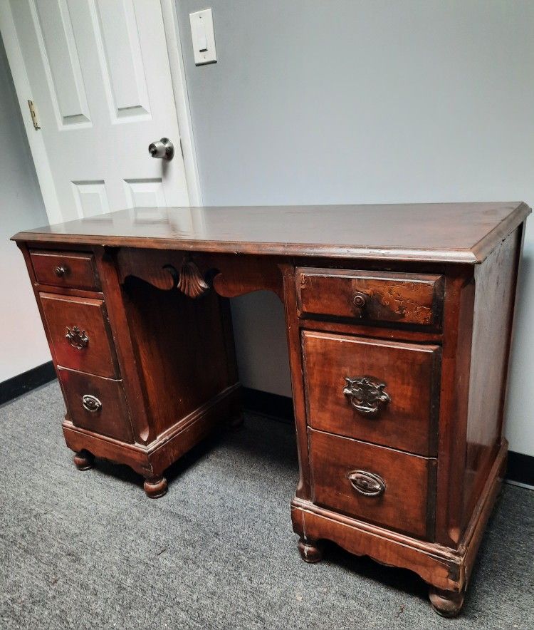 Antique Solid Wood Office Desk