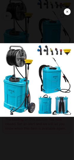 6.5 gallon backpack/rolling weed sprayer NEW