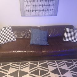 Restoration Hardware Leather Couch
