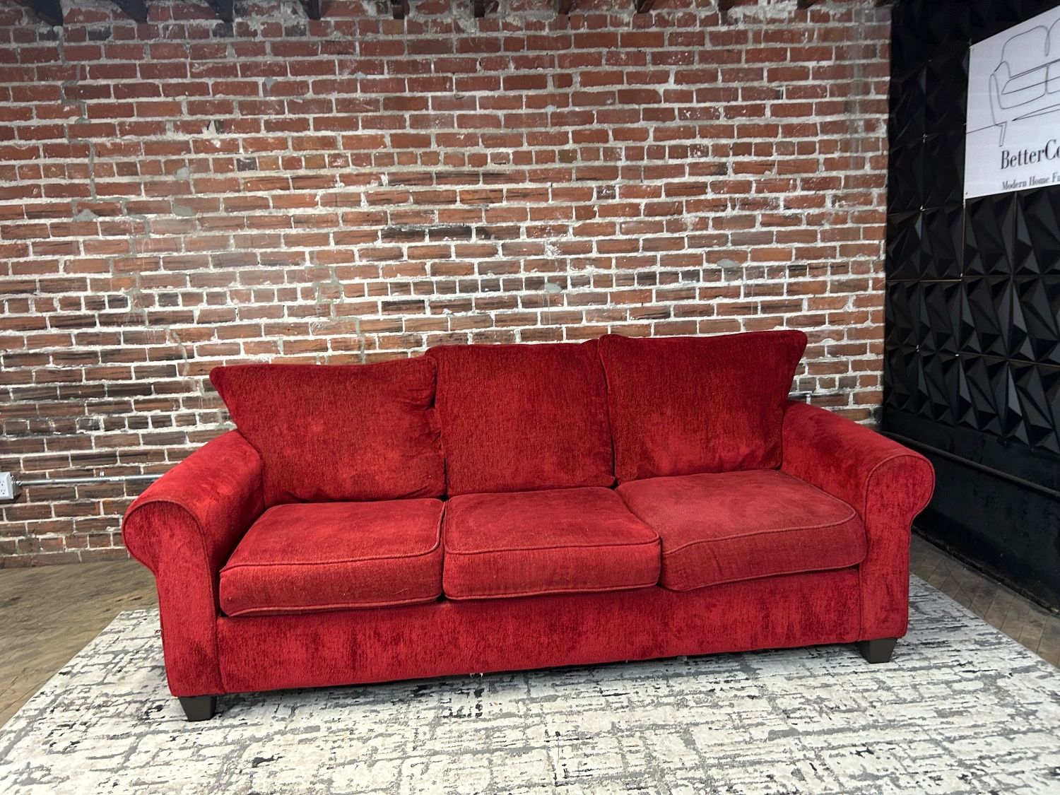 Delivery Available Red sofa couch