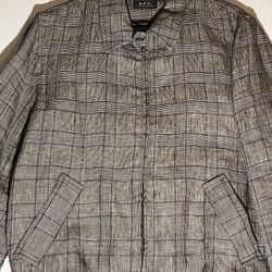A.P.C. linen plaid bomber jacket (Worn Once)