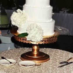 Wedding Cake Stand rustic Metal Gold 