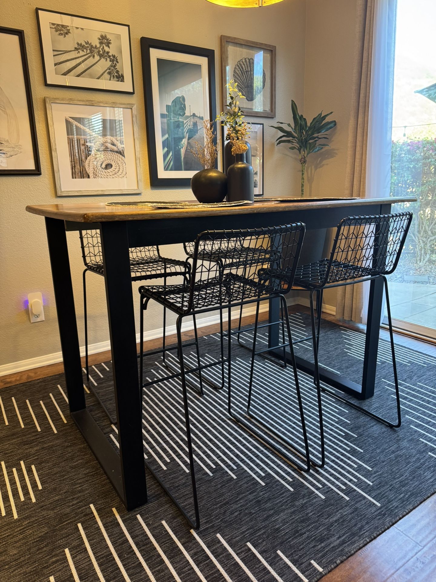 Industrial Style Bar Table And Stools