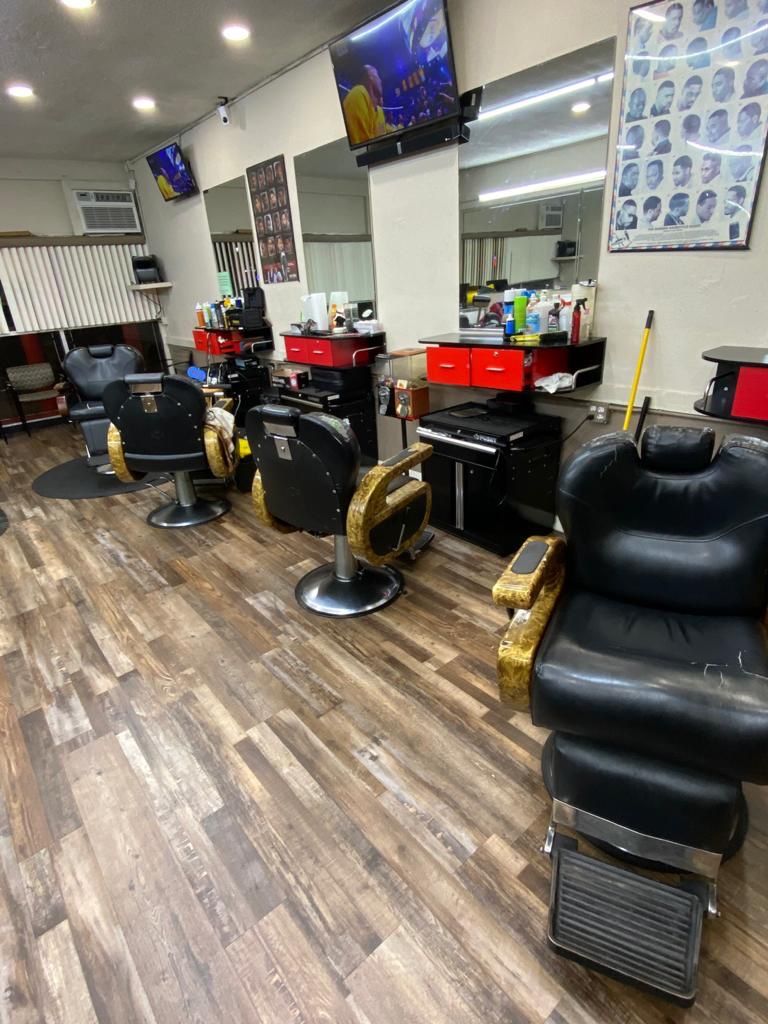 4 barber chairs