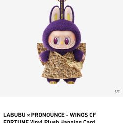LABUBU * PRONOUNCE - WINGS OF FORTUNE Vinyl Plush Hanging Card Labubu$75