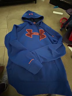 Under Armour Storm Hoodie Blue Orange medium