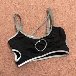 New Small black silver light reflective cyber crop tank top festival rave outfit