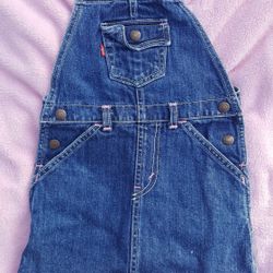 Baby girl Levi jumper overall denim skirt size 2t 