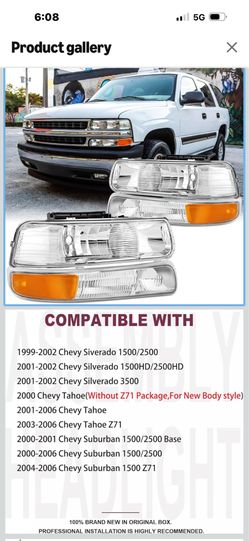 Headlights for silverado  taho suburban
