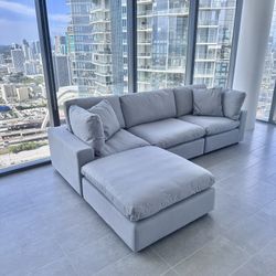 New Grey Sofa Cloud Couch Sectional