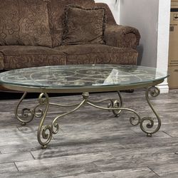 Glass Iron coffee table