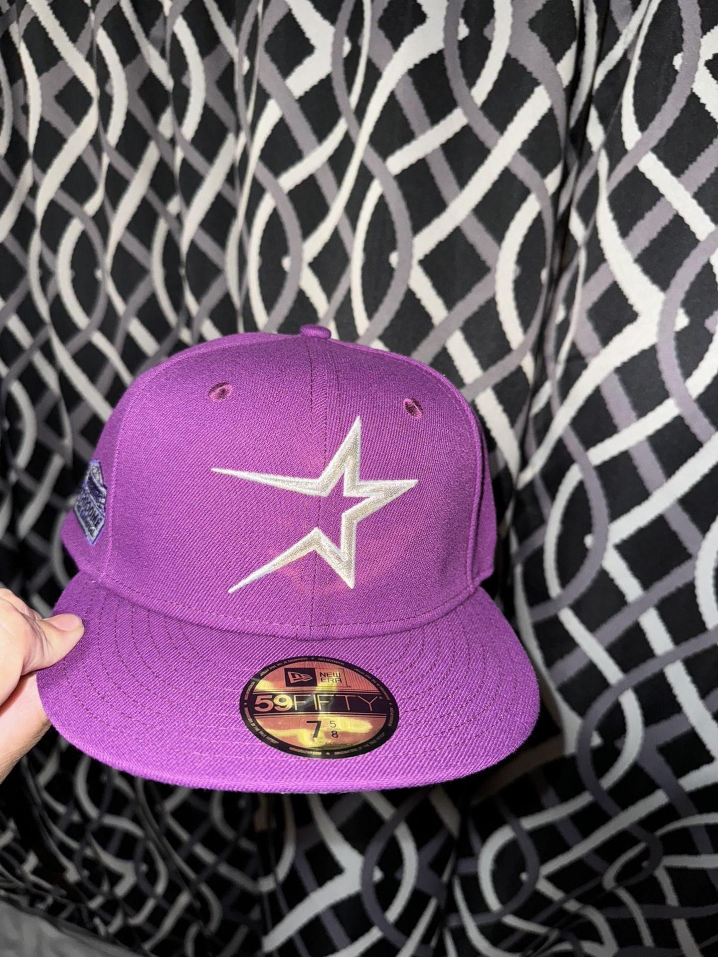 Hat Club "Selena" Houston Astros Astrodome Side Patch Purple New Era 59Fifty 7 5/8