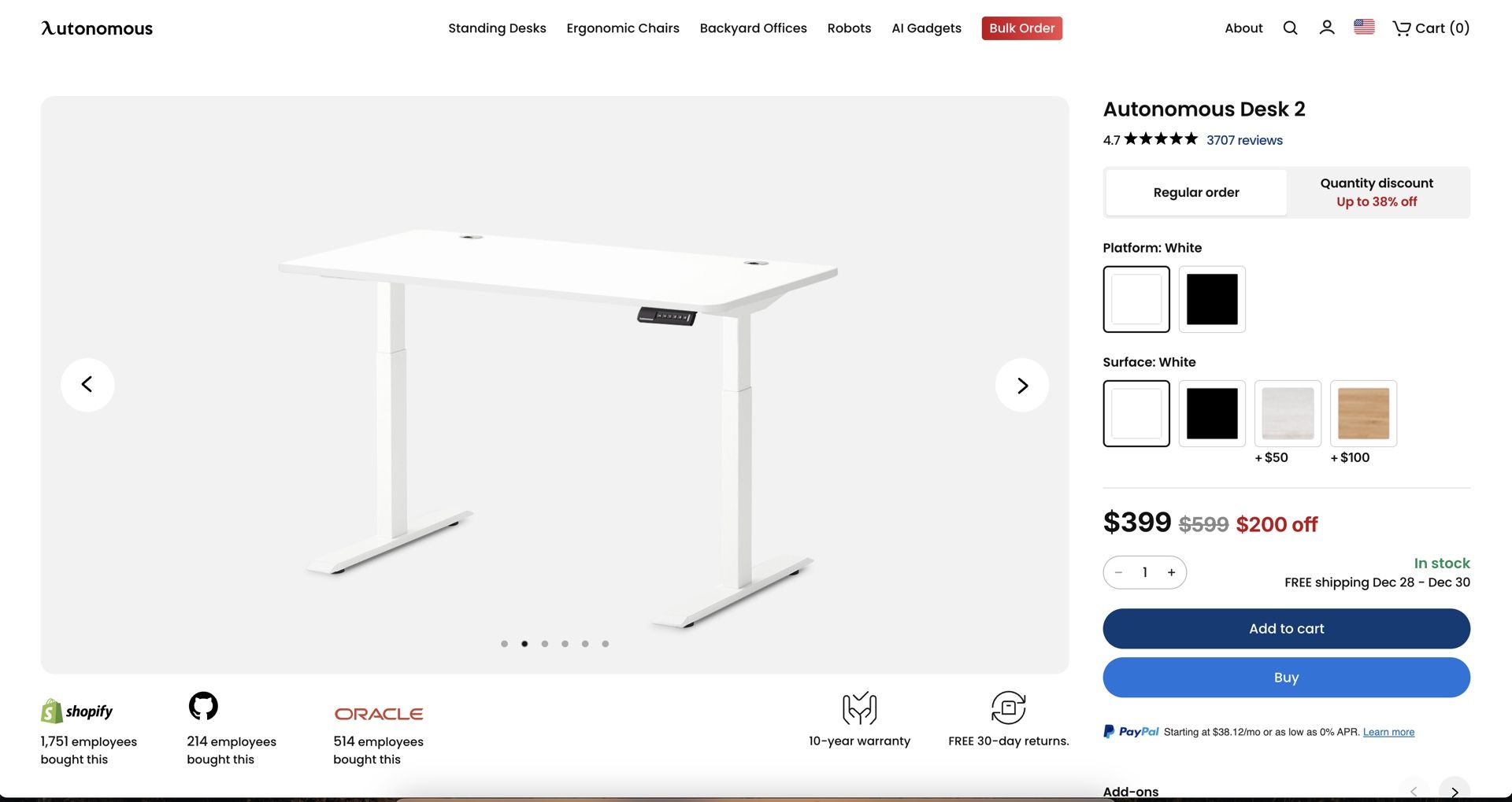 Electric Adjustable Standing Desk + Ergonomic Chair – Like New – $150 (Set)