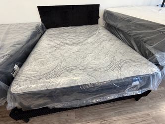 New ✨ Amazing 12” inch Queen Size Eurotop Hybrid Mattress – Medium Firm Support ✨ Shop with $0 Down & Same day Delivery 🚚