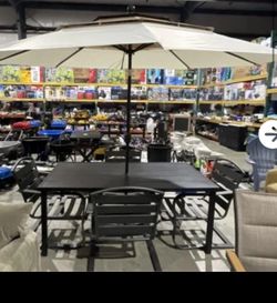 Brand New Patio Table Chairs And Umbrella