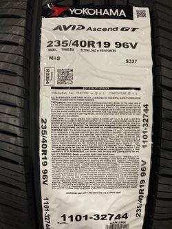 235/40R19 Yokohama 4 New Tires $800 Installed & Balanced 50,000 Miles Warranty