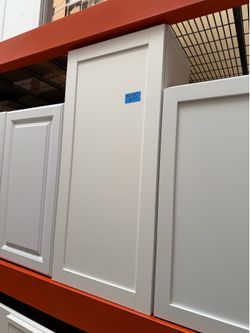 White upper kitchen cabinets 42”h