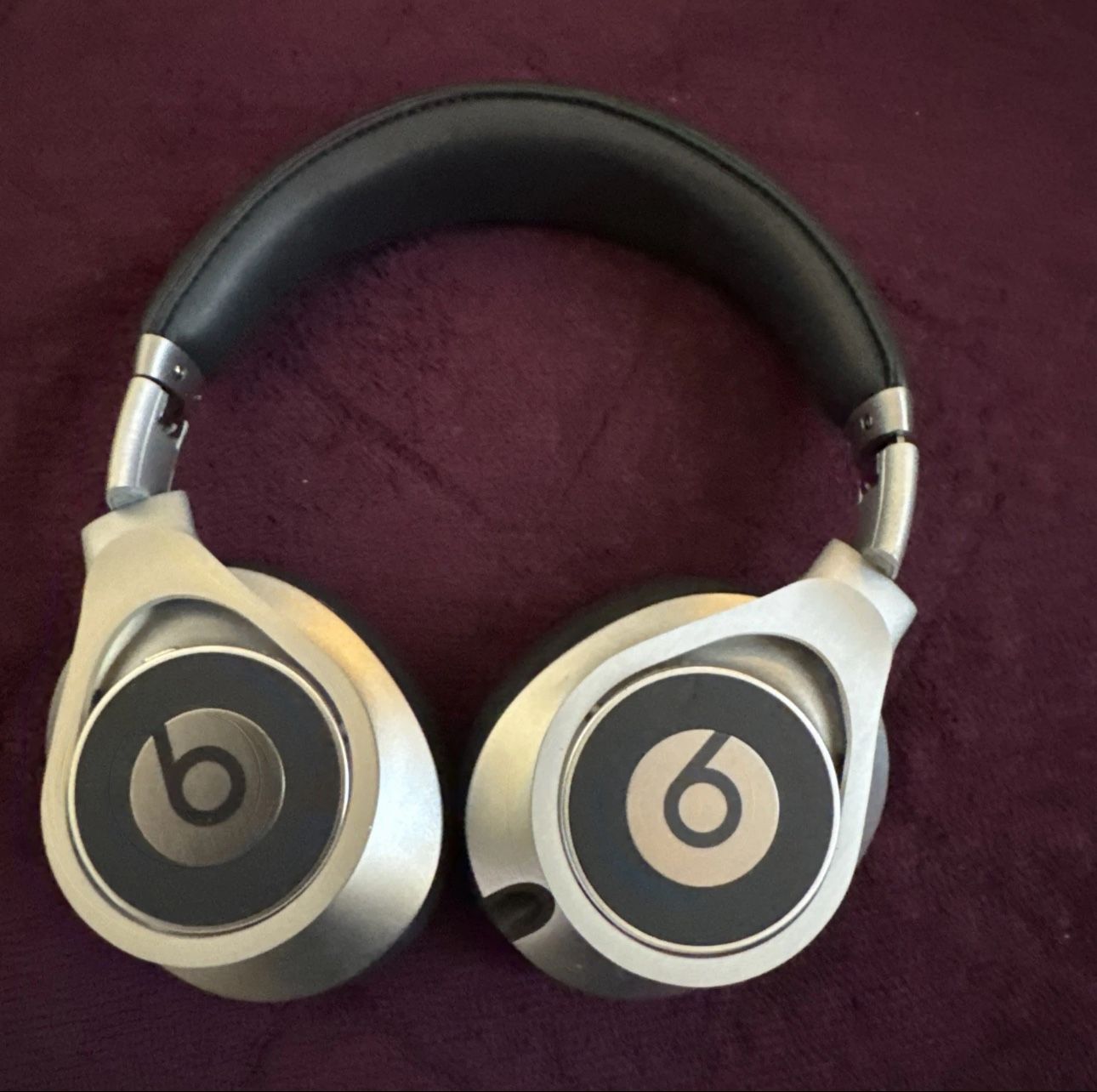 Beats By Dr. Dre Executive Silver Wired Noise Cancelling Over The Ear Headphones