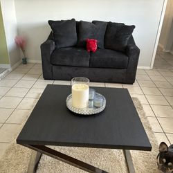 Couches tables, and lamps