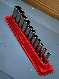 Snap-on Tools 11 pc 3/8" Drive 6-Point SAE Flank Drive® Deep Socket Set . 1/4” to 7/8”