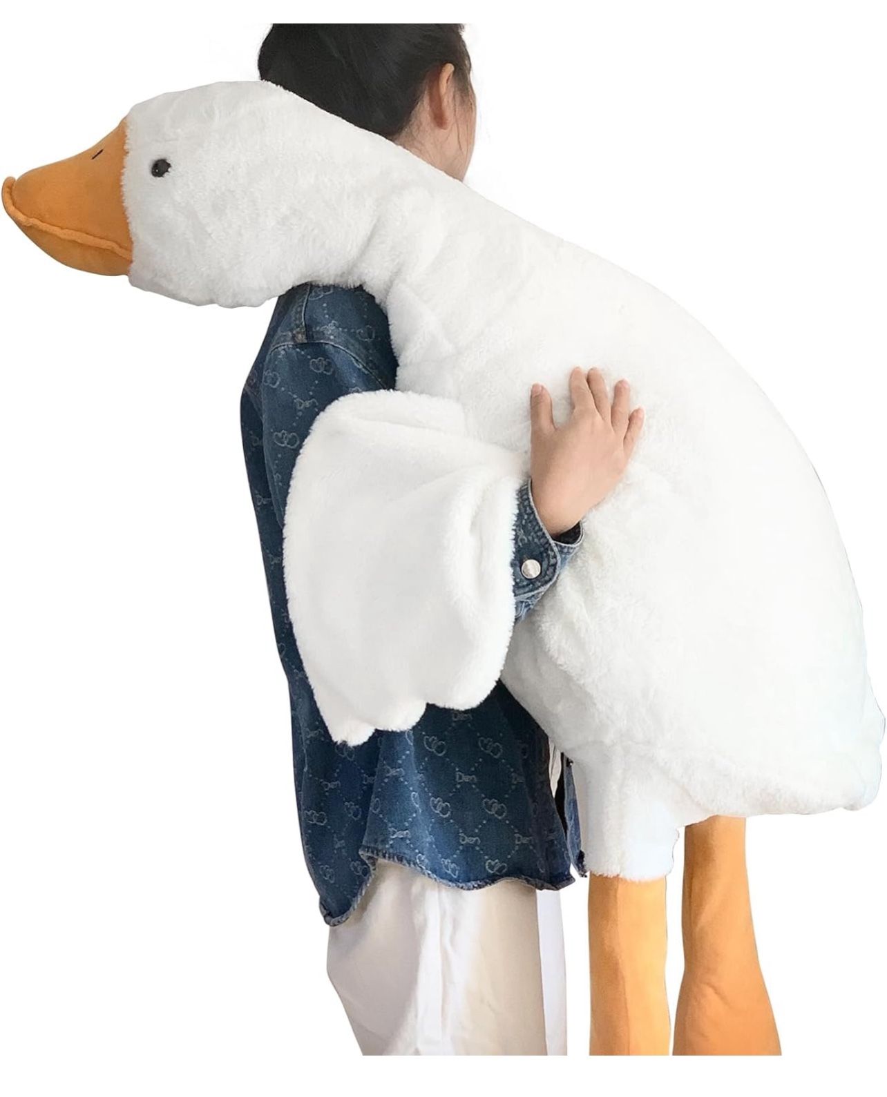 Stuffed Animal, 74.8in/190cm Giant Sleeping Hugging Pillow, Soft White Swan Plush Toy, Gift for Kids, Friends or Family