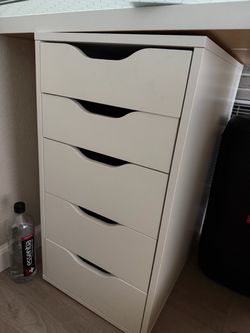 ikea desk + drawers + glass top
