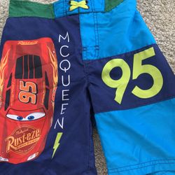 Size 7 Disney Cars Swim Trunks 