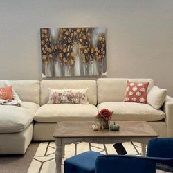 Elyza Linen 3-Piece LAF/RAF Chaise Sectional