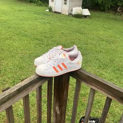 Orange & Yellow Adidas Superstars