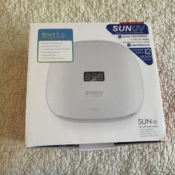 SUNUV LED UV Nail Light, 48W UV Lamp for Gel Nails Polish with 4 Timer Settings, LCD Display Removable Base, SUN4S Pink 