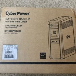 CyberPower CP1500PFCLCD PFC Sinewave UPS System, 1500VA/1000W, 12 Outlets, AVR, Mini Tower